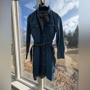 Ralph Lauren Light and Dark Blue Denim Dress with Tags